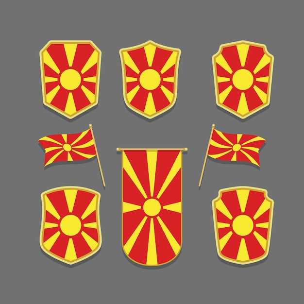 Флаги стран с ярким солнечным дизайном